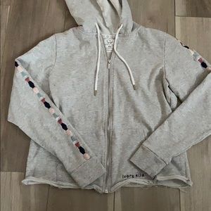 Ivory Ella Zip Up Hoodie